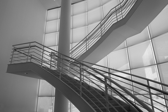 Getty Museum stairs_D3X6895 BW